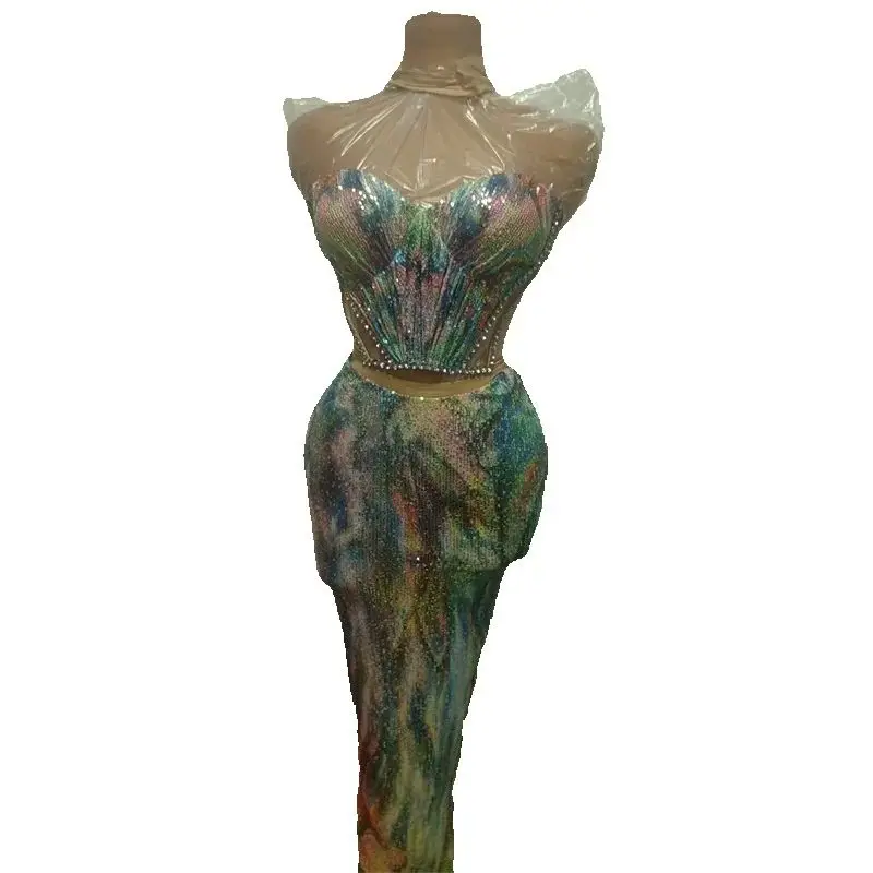 Vestidos de fiesta y Festival, ropa de baile de Jazz con lentejuelas coloridas, traje de noche, Bar, DJ, cantante, ropa para actuación en escenario