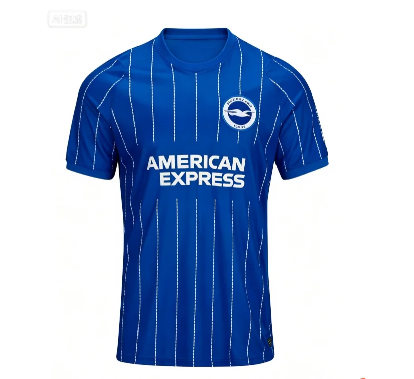 26-27 Neues Brighton Herren-Heimtrikot, 3D-Druck, bequemes, schnelltrocknendes, lockeres T-Shirt für den täglichen Gebrauch und das Training – Detail 3