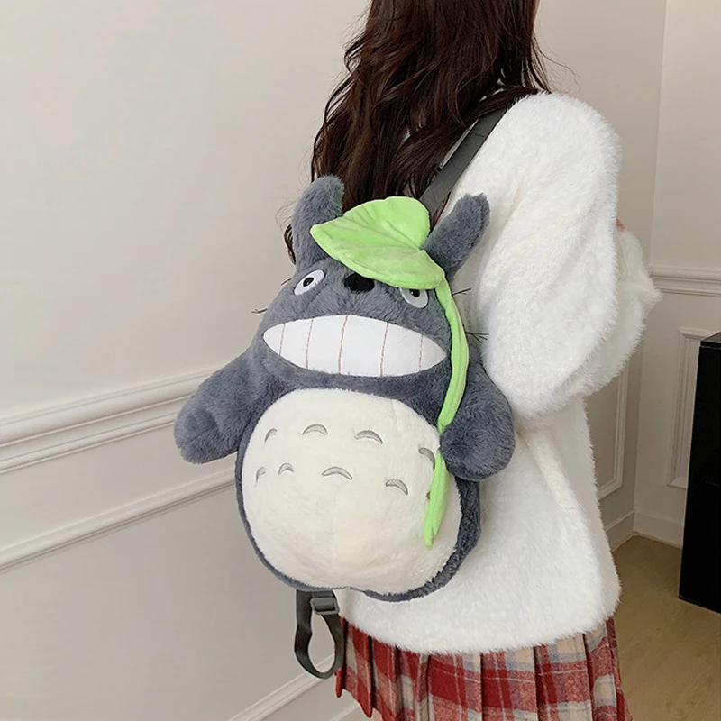 35cm My Neighbor Totoro Plush Toys Knapsack Haunter Plushie Anime Backpack Chinchilla Animal Birthday Gift for Children Xmas Bag - view 6