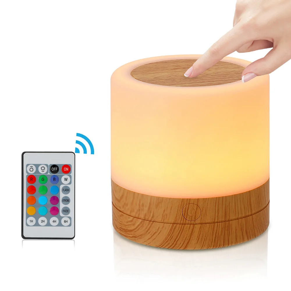 Draagbare tafellamp met Bluetooth en batterij, dimbaar RGB, draadloos met afstandsbediening, voor slaapkamer, cadeau, camping, homedeco