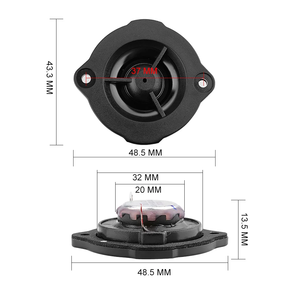 AIYIMA-Tweeters de haut-parleurs de voiture, haut-parleur aigu pour système sonore, haut-parleur Hifi, musique, bricolage, pilote, 12 ohms, 5W, 2