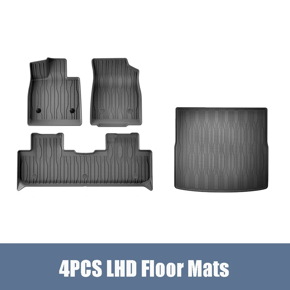 Voor BYD Seal U / Song Plus EV & DMI 2021-2025 TPE Vloermatten en Rugleuningmat, All Weather Vloervoeringen Kofferbakmat Heavy Duty Pad