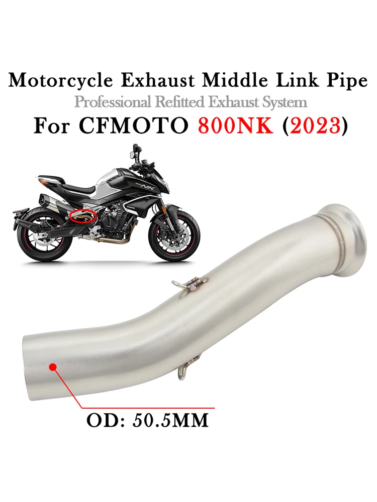 AliExpress NONE Slip On For CFMOTO 800NK 800 NK 800 2023 Motorcycle Exhaust Modify 51MM Connecting Mid Middle Link Pipe Bike Escape Moto Muffler