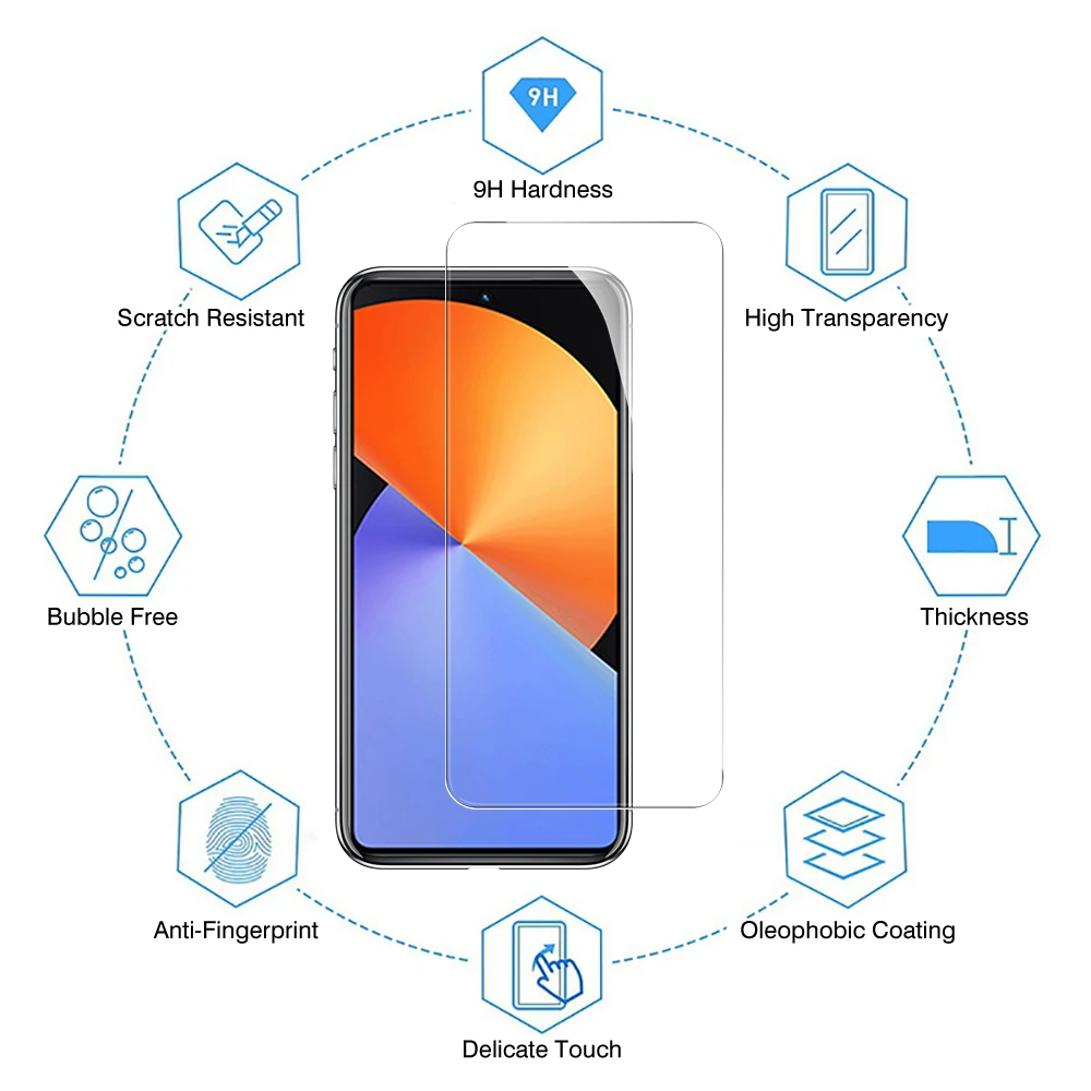 2pcs protective Glass For Infinix Note 30 Pro 2023 Full cover screen protector note30 30pro note30pro Clear tempered glass