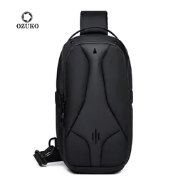 Ozuko New Men's Trendy Chest Bag Men's Fashion Crossbody Shoulder Bag High Quality For Men Travel Sling Bag Fits in 11inch Pad