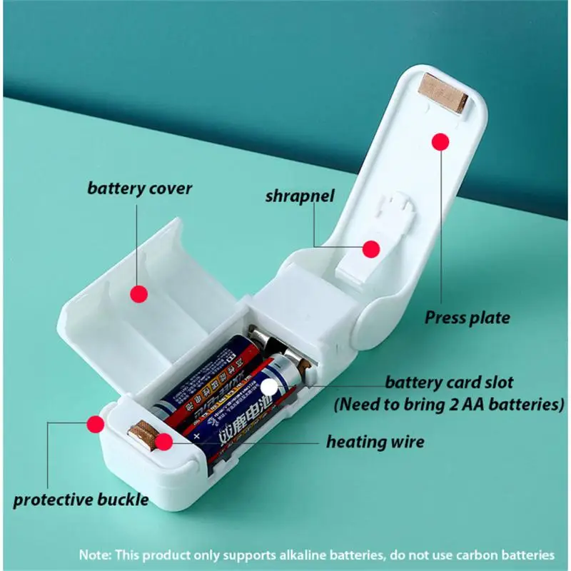 Mini Snack Bag Heat Sealing Machine, Suporte de saco de plástico, Armazenamento de alimentos, Adequado para Lay\'s Batata Chips, Gadgets de cozinha,