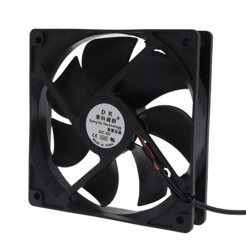 F3KE 12cm for DC Brushless Fan 5V 0.32A 2 Lines 2pin High Speed Server Power Cooling