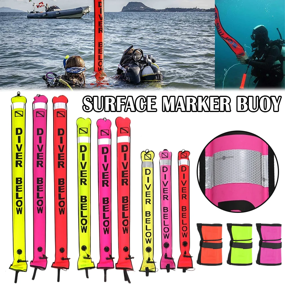 الغوص SMB سلامة السجق العوامة 210D النايلون السيارات ختم السطح العوامة الغوص وضوح عالية في الهواء الطلق نفخ إشارة الطوارئ #1