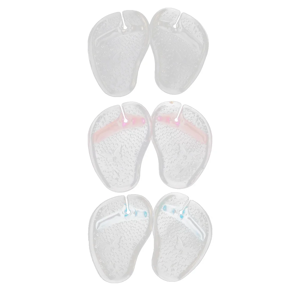 

3 Pairs Transparent Flip Flops Foot Slip Grinding Sandals Gel Slipper Pads Slippers