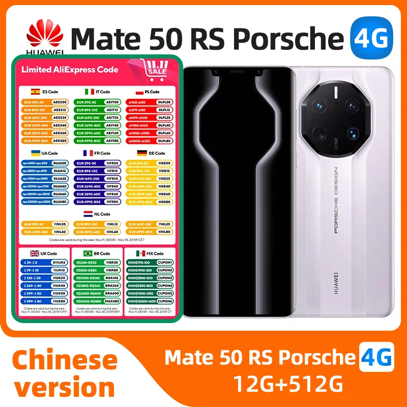 Huawei companheiro 50 rs porsche design 4g smartphone snapdragon 8 + 6.74 