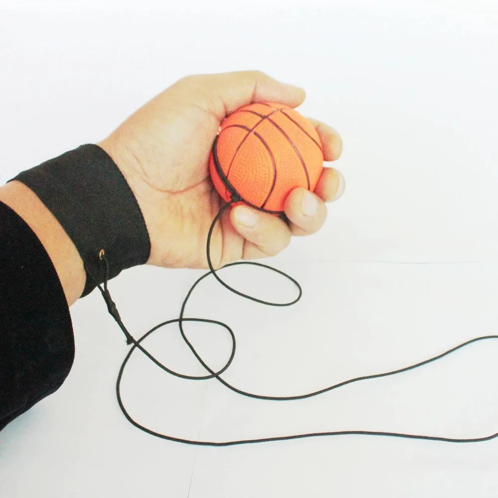Crianças brinquedos retorno elástico esponja bola jogo exercícios corda de náilon bola de mão de borracha crianças brinquedos dedo banda bola ao ar livre