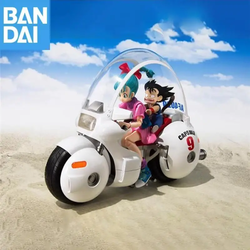 Bandai S.h.figuarts Dragon Ball Son Goku Bulma motocicleta Holpoi cápsula No.9 17,5 Cm figura de acción modelo coleccionista juguete para regalo