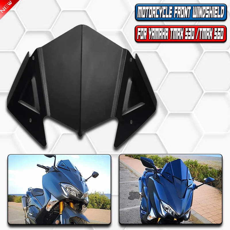 Новый лобовое стекло для мотоцикла, скутера, передний ветрозащитный экран, воздушный поток для Yamaha T MAX T-MAX 530 560 Tmax 530 560 2020-