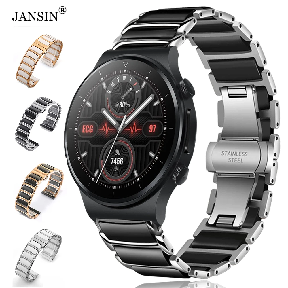 

Керамический ремешок для Huawei Watch GT2 Pro, сменный Браслет из нержавеющей стали для Huawei GT2 Pro 46 мм