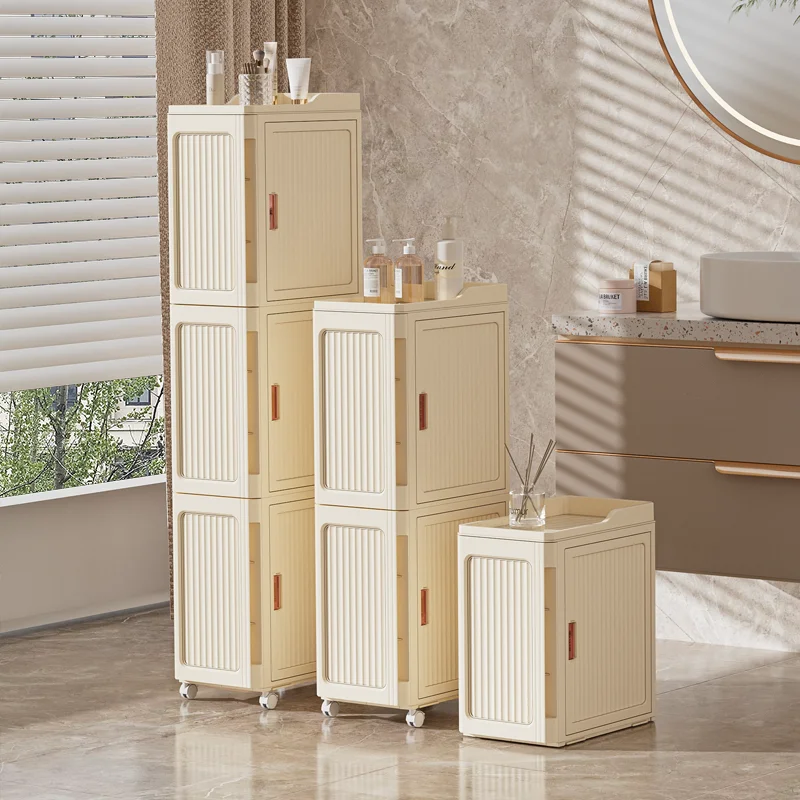 خزانة فجوة الحمام مع عجلات وأدراج منظم تخزين جانبي للمرحاض متعدد الطبقات رف حمام ضيق متحرك