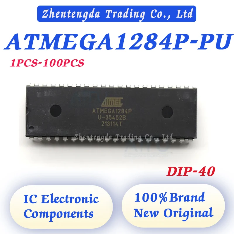 1PCS-100PCS ATMEGA1284P-PU ATMEGA1284P-P ATMEGA1284P ATMEGA1284 ATMEGA IC MCU 8BIT 128KB FLASH 40DIP