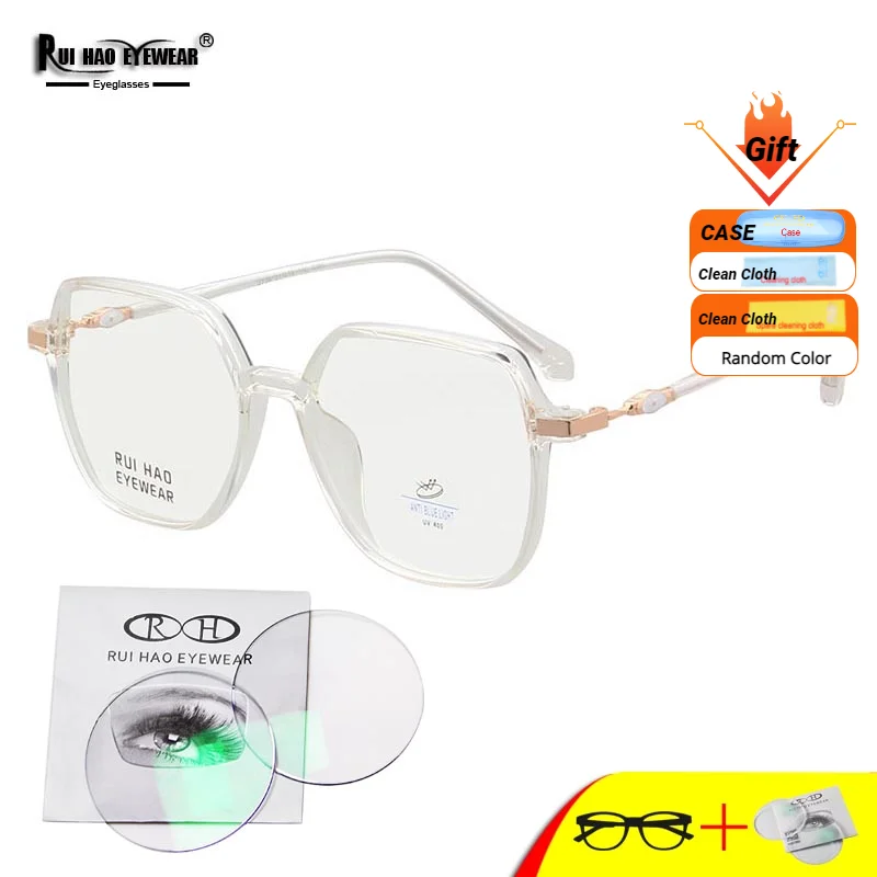 

Customize Prescription Eyeglasses TR90 Square Glasses Frame Fill Recipe Lenses Polygon Spectacles Frames Unisex 2738