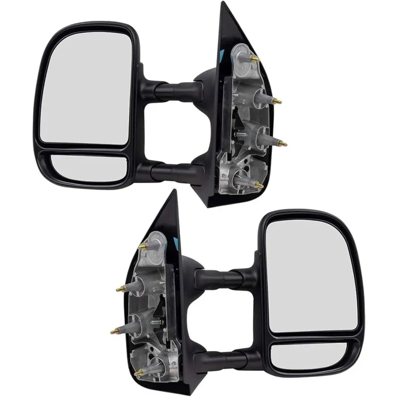 

PartsFlow 2Pcs Manual Tow Telescopic Side Mirrors For 2002-2016 E-350 Super Duty/E-150/E-250/Econoline Van/Econoline/E-150