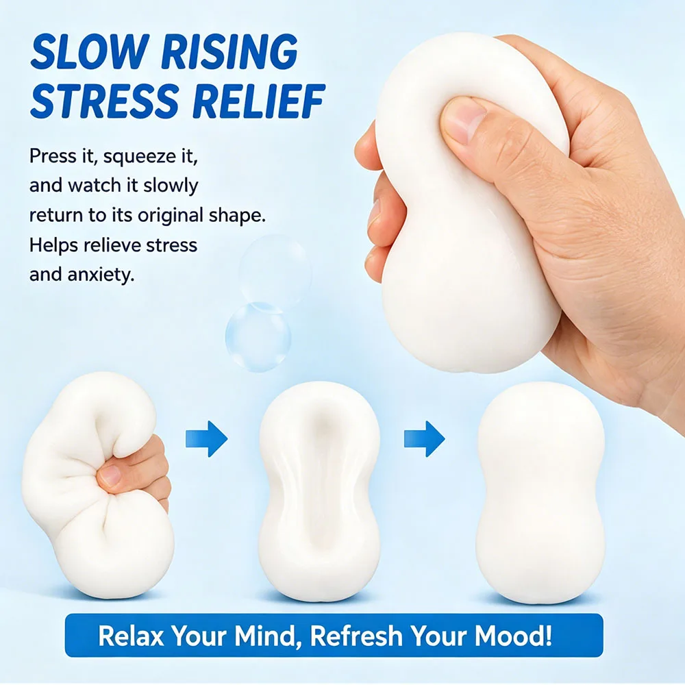 Crunchy Soap Ball Squishy Squeeze Fidget Sensory ASMR Round Block Filled Anti Stress Relief Office Desk Gadget Novelty Gift