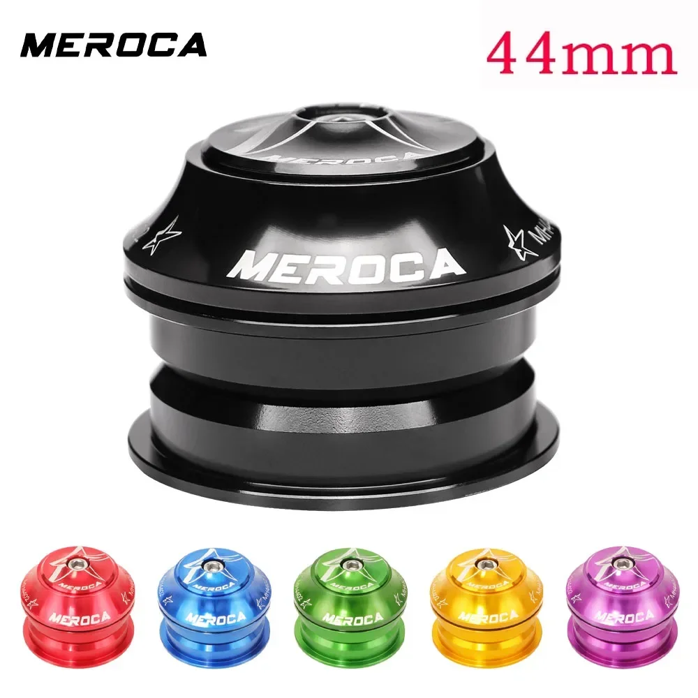 MEROCA Bicycle Headset 44-44mm Ultralight Seal Bearing 1 1/8 Integrated Steering Front Fork Built-in Straight Pipe Tube Bowls