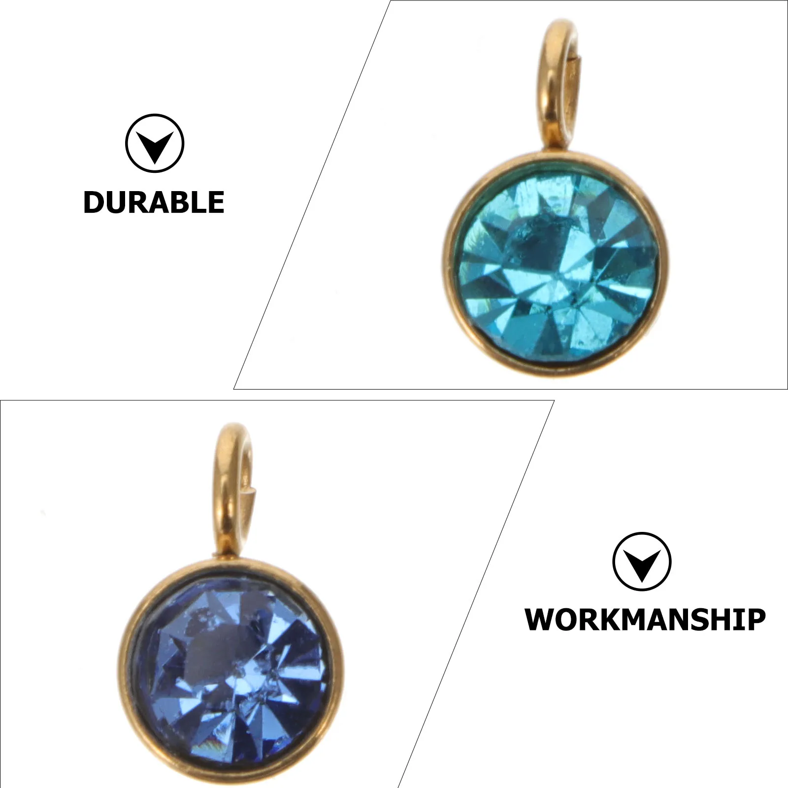

12 Pcs Birthstone Pendant Birthstones Hanging Charm Charms for Jewelry Making Accessories