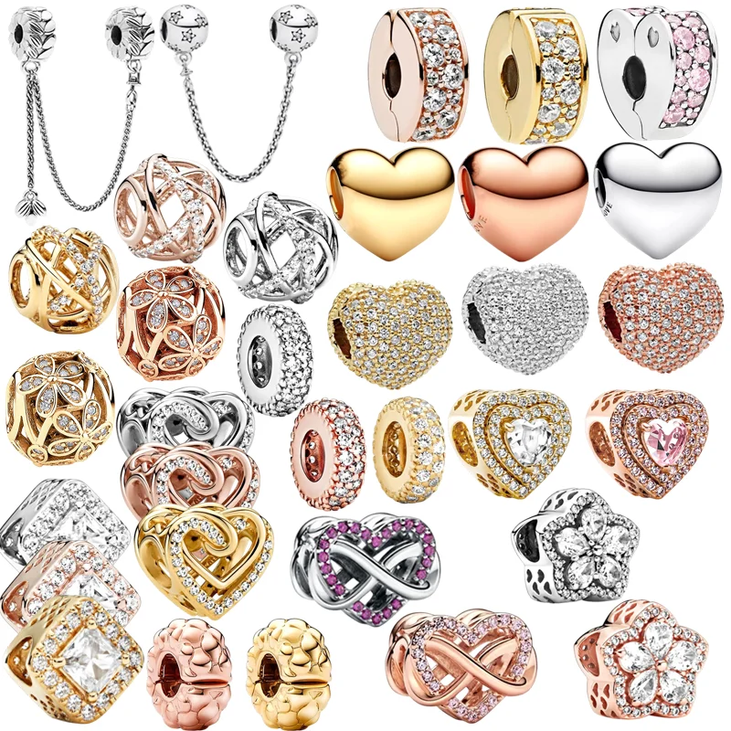 قلادة خرز ساحرة متعددة السلاسل جديدة سباركلي تنطبق على مجوهرات الفضة الإسترليني الأوروبية الأصلية وصنع هدية فريدة من نوعها بنفسك #1