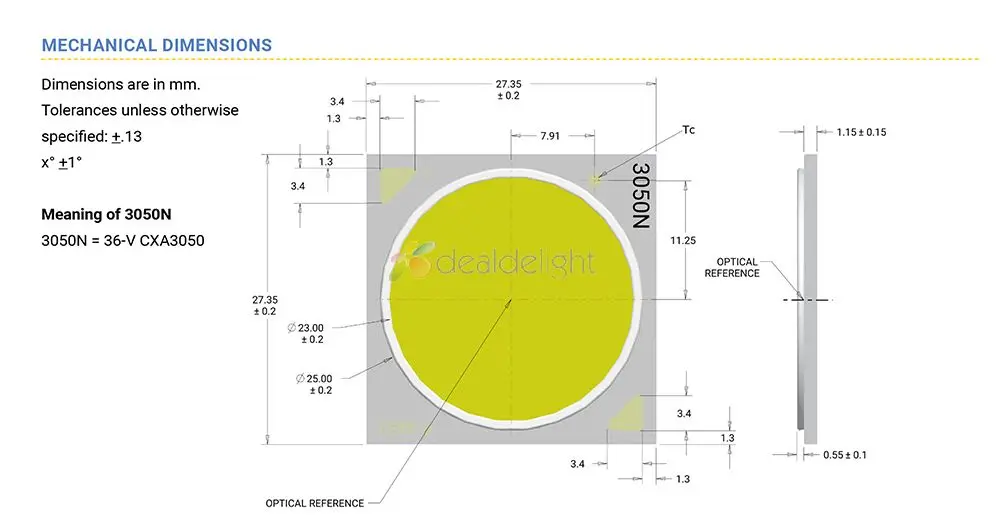 CXA3050 CXA 3050 100W Ceramic COB LED Array Light EasyWhite 4000K -5000K Warm White 2700K - 3000K with / without Holder
