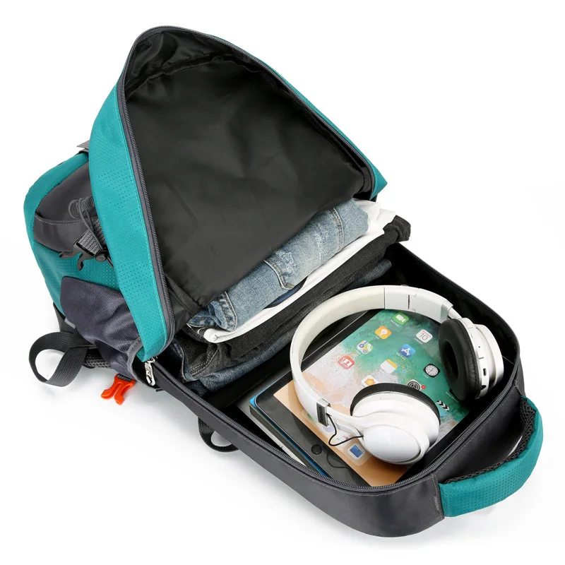 حقيبة ظهر لتسلق الجبال سعة 60 لتر، متعددة الوظائف بسعة كبيرة من النايلون المقاوم للماء، المشي لمسافات طويلة في الهواء الطلق، التخييم، حقيبة ظهر رياضية، B397 #4