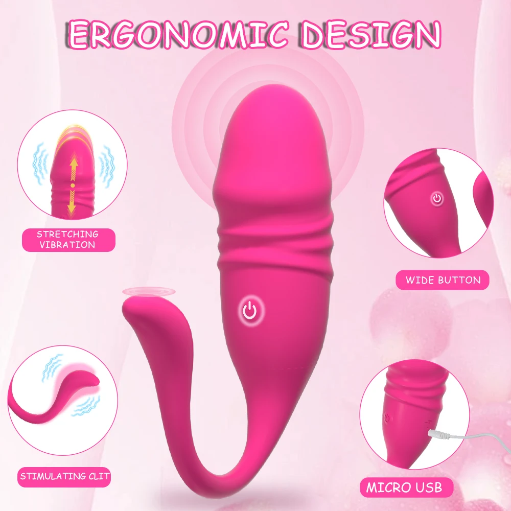 APP Wireless Bluetooth G Spot Vibrator for Women Telescopic Dildo Clitoris Stimulator Vagina Love Egg Panties Sex Toys for Adult