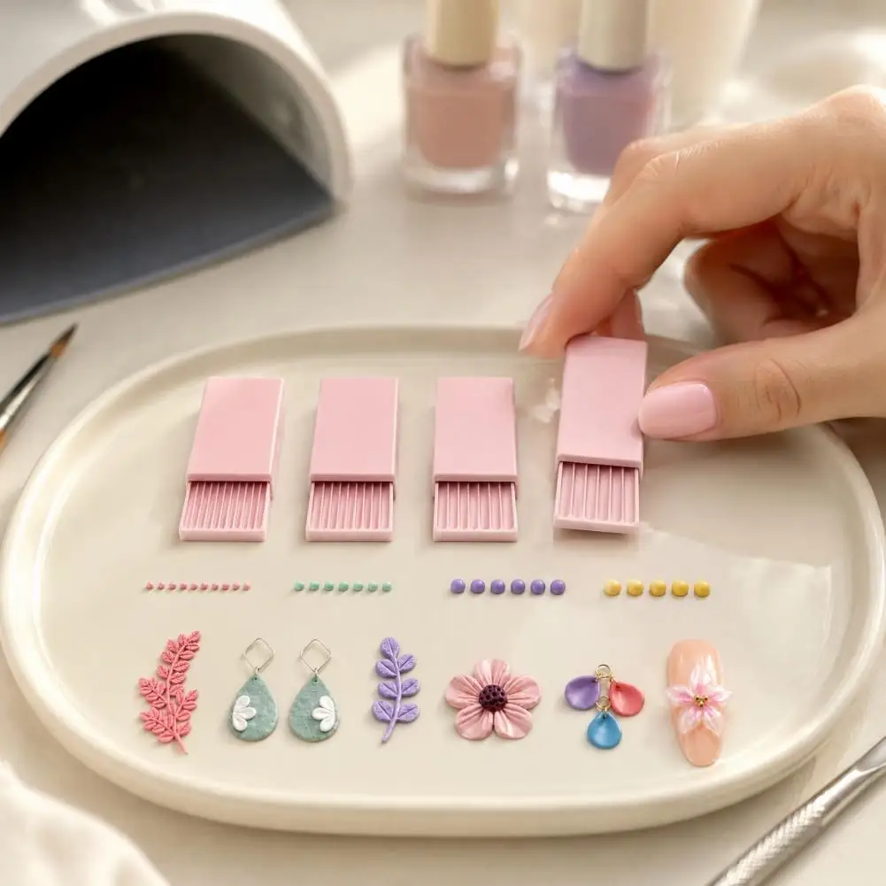Plastic Clay Shaping Mold 4pcs 3d Print Clay Gel Ball Maker Tools Nail Art Bead Rollers Sphere Shaper for Gel for Jewelry
