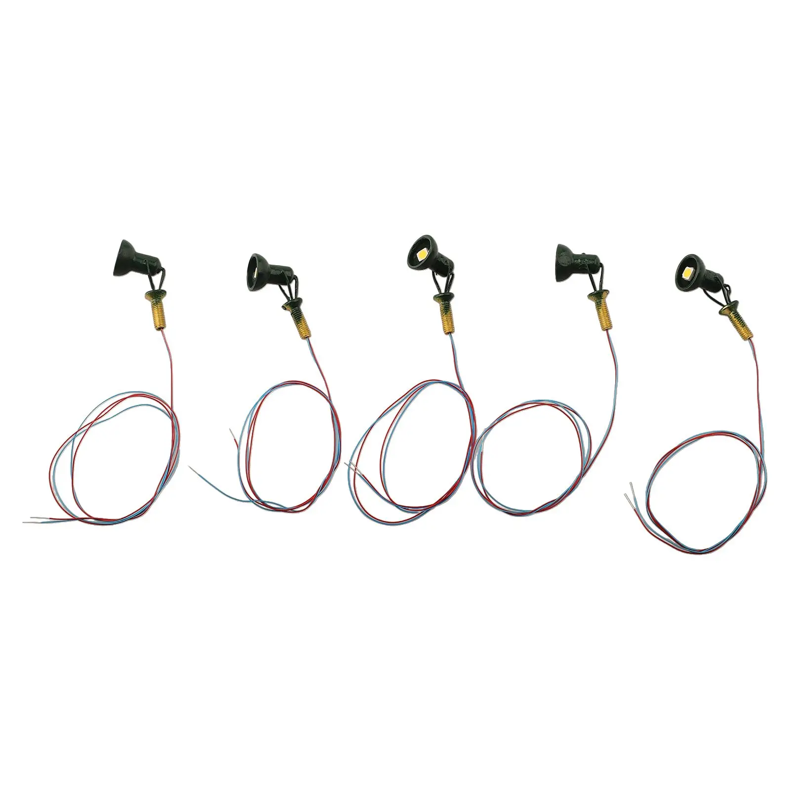 สปอตไลต์สปอตไลท์อุปกรณ์เสริม 5 ชิ้นสีดํา/สีเขียวรุ่นแทนที่ด้วยเสาทองเหลืองตกแต่งอาคารไฟน้ําท่วม