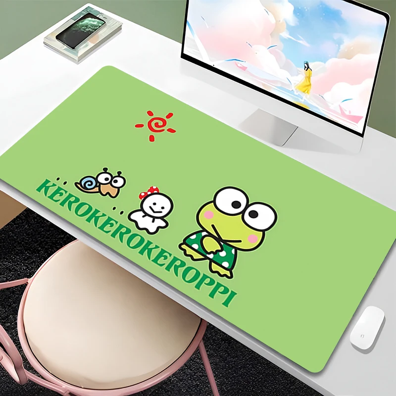 

Large Gaming Mouse Pad kerokerokeroppl Mat Non-Slip Rubber Game Mouse Computer Keyboard Mats coaster Home Decor Sanrio style