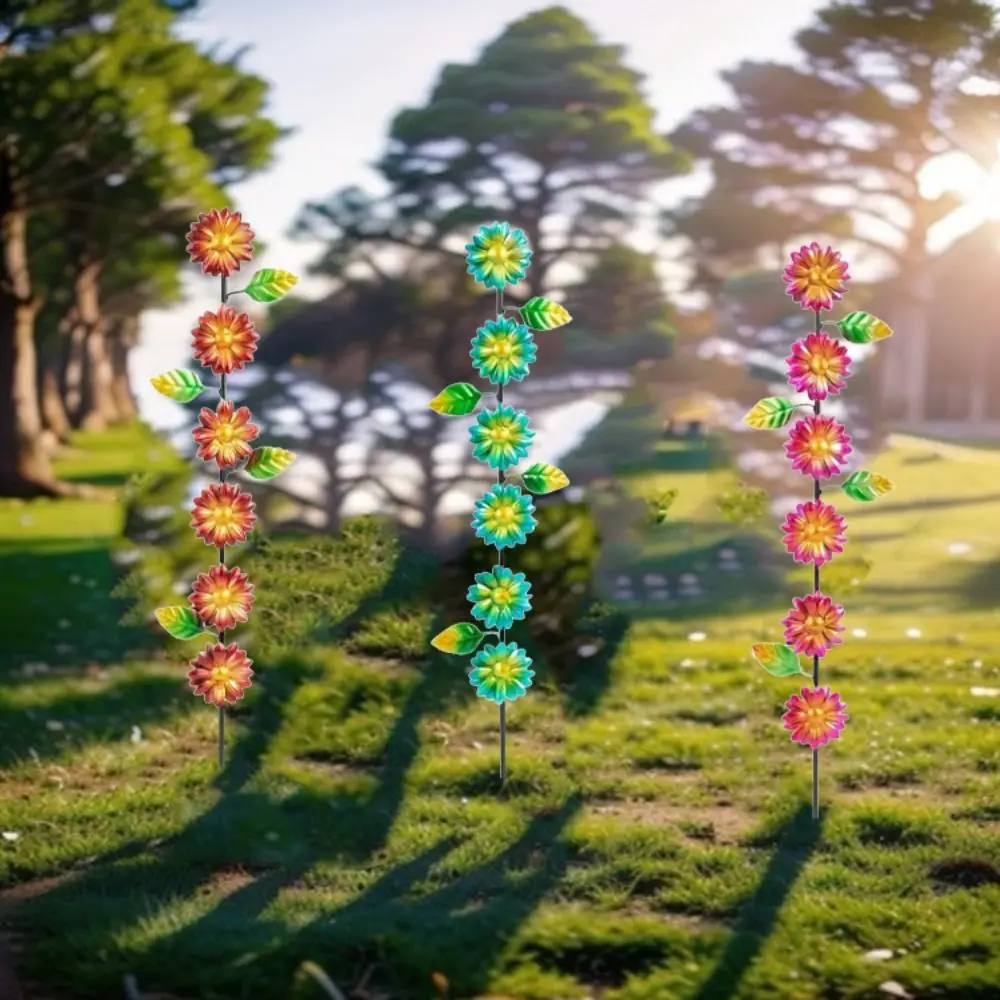 

3pcs Landscape Decoration Metal Decorative Garden Stakes Creative Plant Shaped Garden Pile Art Floor Plugs Garden