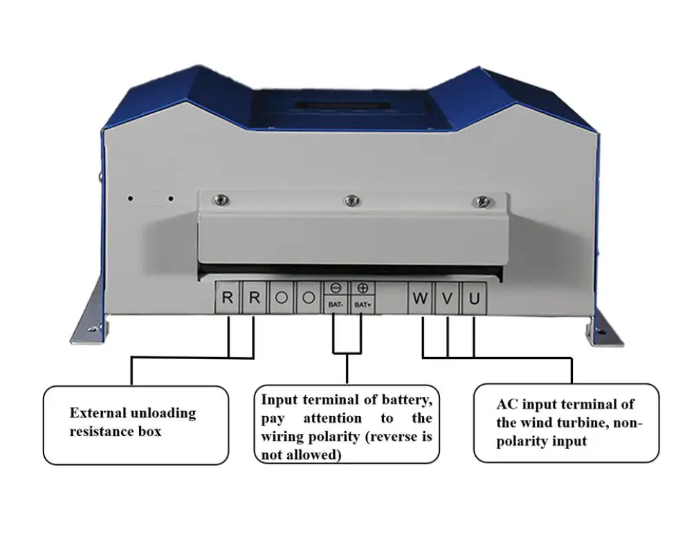 Contrôleur d'éolienne hybride hors réseau, sortie CC, système PWM, charge de décharge triphasée, 10KW, 12V, 24V, 48V, 220V