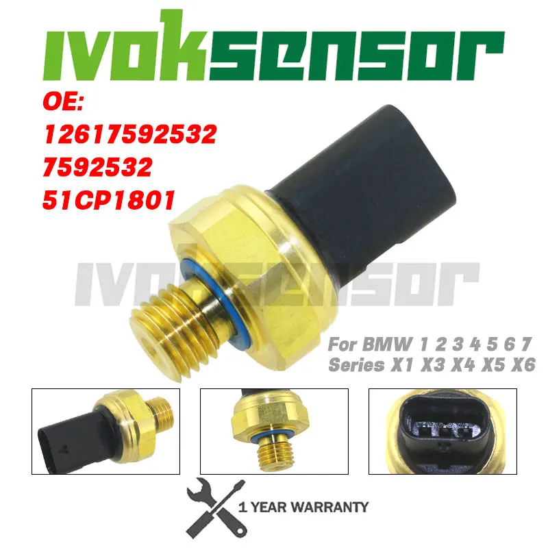 12617592532 7592532 51CP18-01 51CP1801 9802152780 Fuel Pressure Sensor For BMW 3' 5' MINI X5 Citroen C4 DS4 High Quality