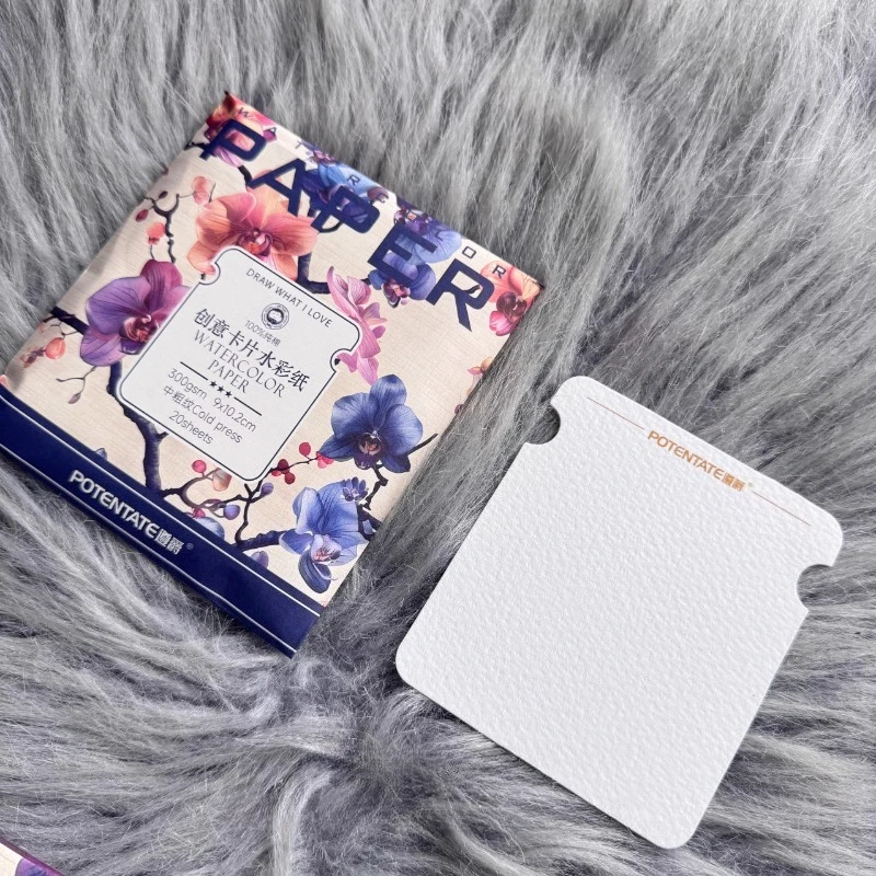 POTENTATE 100% لب القطن المائية ورقة 300 جرام متوسطة الخشنة الملمس تذكرة ورقة بطاقة الإبداعية لتقوم بها بنفسك لوازم اللوحة المحمولة #3