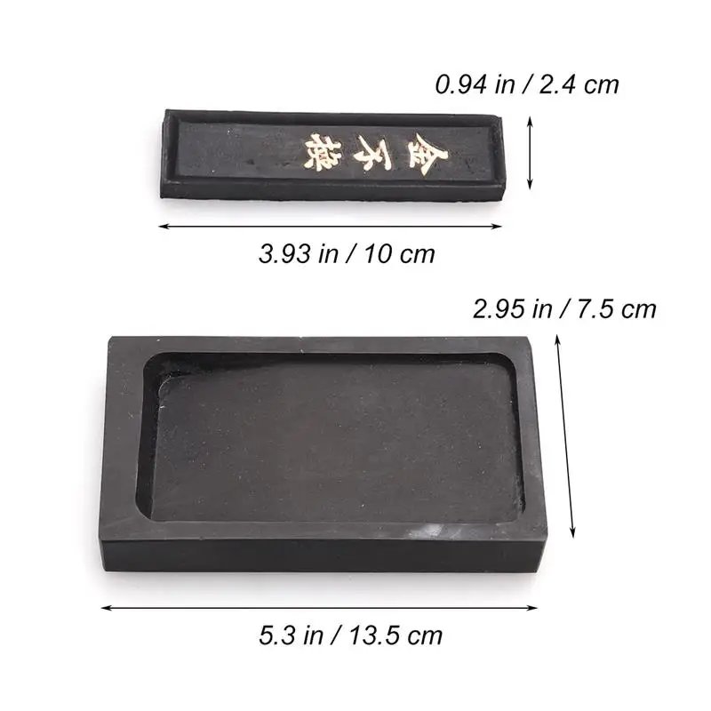 Ink Stone Inkstone Calligraphy Painting, Alberese Traditional Grinding Inkstick nights Stickcontainer Practice Pad, Inkslab