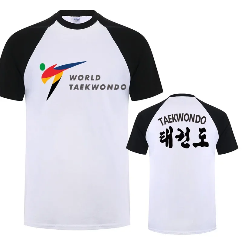 WTF men's Taekwondo Federation T-shirt, round neck cotton short sleeve, breathable in summer, comfortable and beautiful
