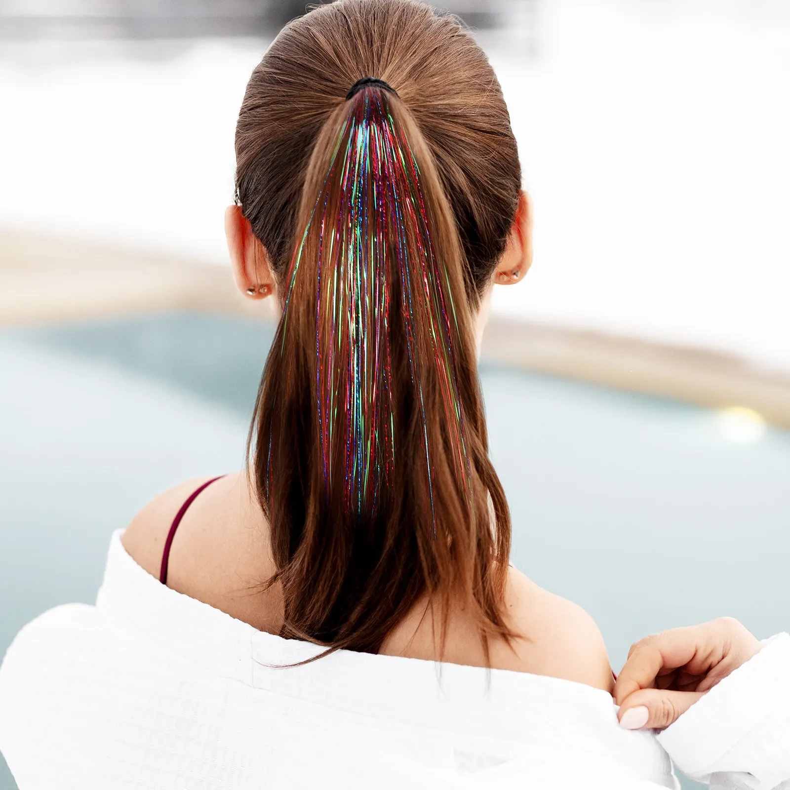 

20 шт. шнурков для волос, 90 см, 10 цветов, аксессуары для волос, по 2 штуки каждого цвета, блестящий дизайн, для плетения кос и хвостов, аксессуары для укладки