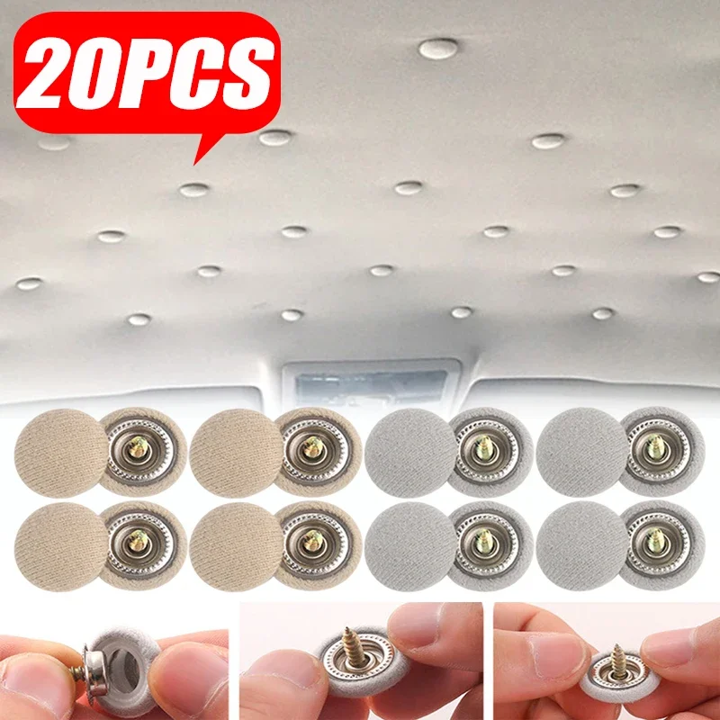 Car Ceiling Buckles Fixing Clips Car Interior Roof Cloth Screw Caps Rivet Fixer Cap Retainer Fastener Buckle Car Accessories