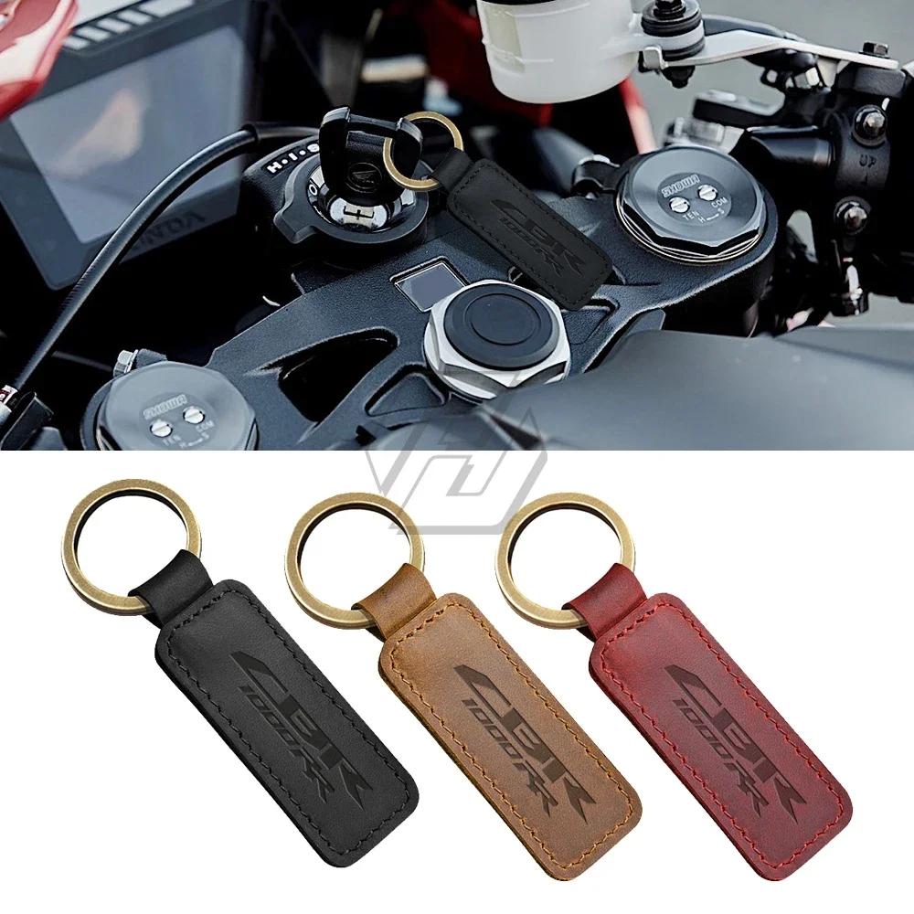 

Motorcycle Retro Keychain Cowhide Key Ring Fit for Honda CBR1000RR CBR 1000RR Models