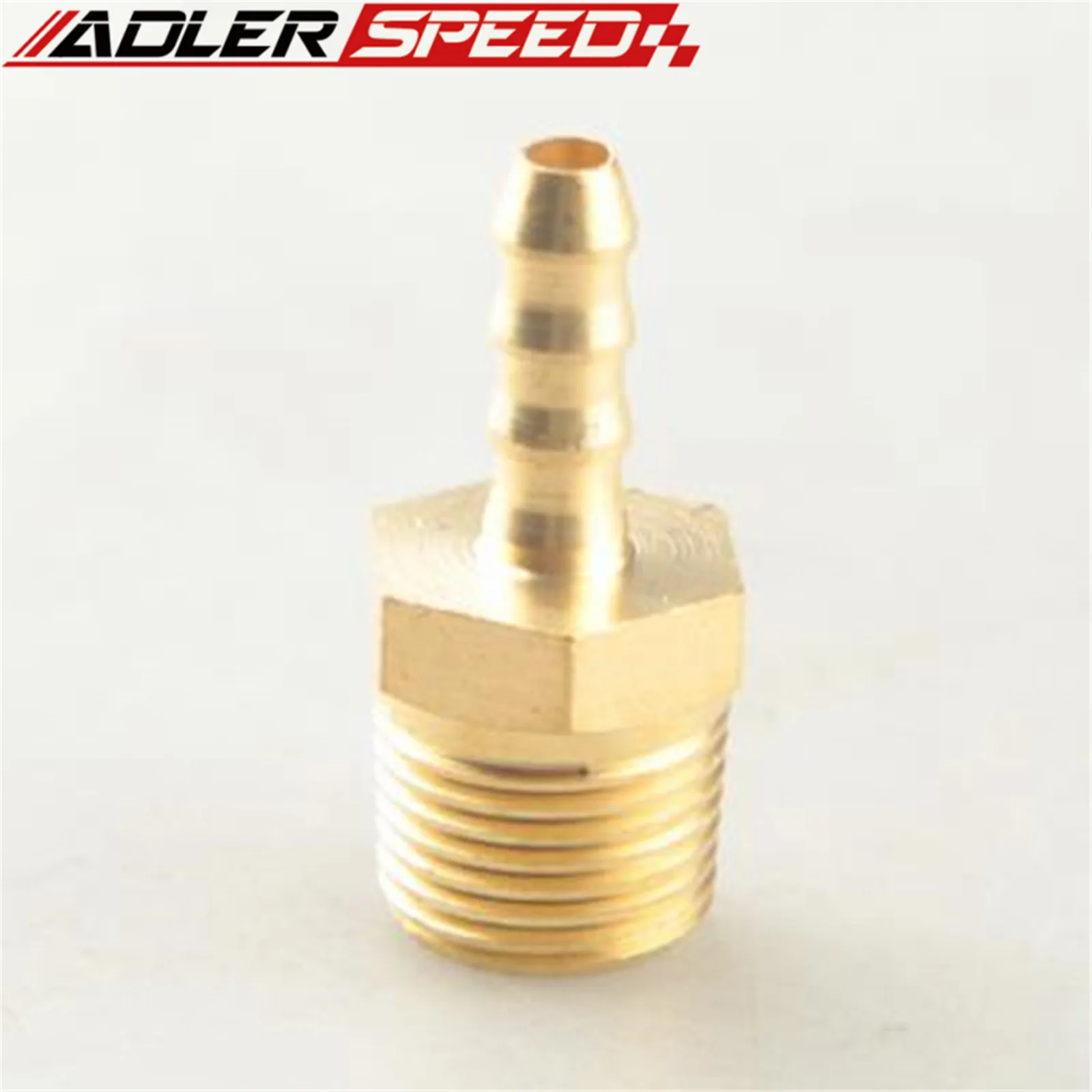 

6mm Barbs To 3/8" inch NPT Male Thread Pipe Straight Brass Hose Fitting Adapter