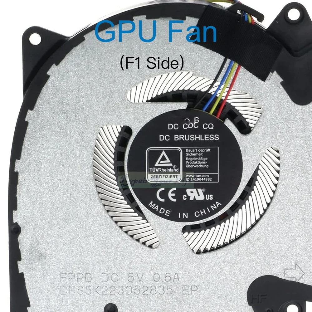 Imagem -06 - Ventilador de Refrigeração para Asus Rog Strix G713qe G713qc G713ic G713ie G713 Cpu Gpu Cooler Fppa Fppb 13nr0850p02011 13nr0850p01011 5v