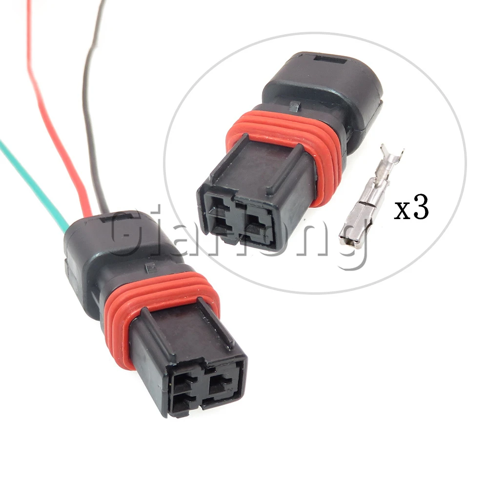 1 Set 3 Ways Auto AC Assembly Parts Automobile Camshaft Sensor Sealed Connector Car Wiring Terminal Socket