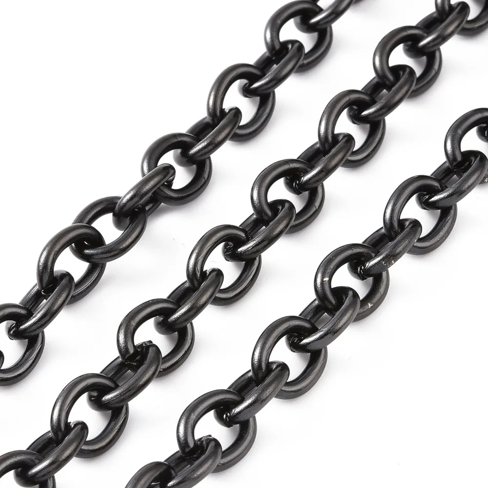 5m/lot 304 Stainless Steel Rolo Chains Unwelded Belcher Chains for jewelry making DIY necklace Bags Waist chains accessories