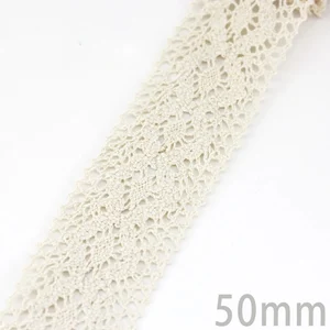 Algodão Bordado Lace Net Ribbons, Tecido Trim, Costura DIY, Artesanato Artesanal Materiais, Branco, Bege, 5m por Rolo 8 principais vendas tira bordado algodão - №2