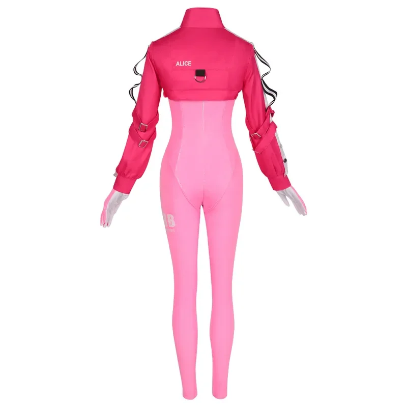 زي تنكري للنساء من NIKKE-Alice ، إلهة النصر ، شعر مستعار مثير ، زي جميل ، بذلة قفز ، جاكيت ، معطف ، قفازات