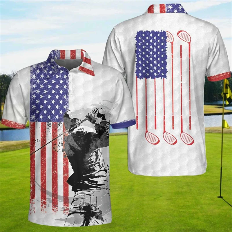 Hawaii Polo Shirt America Flag Golf 3D All Over Print Polo Shirt Men For Women Short Sleeve Summer T-shirt Polos Para Hombre Top