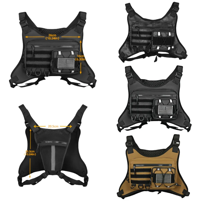 

Outdoor MOLLE Chest Rig | Outdoor Sports Vest Pack | Secure EDC Carrier for Range, Hiking & Airsoft Accessories