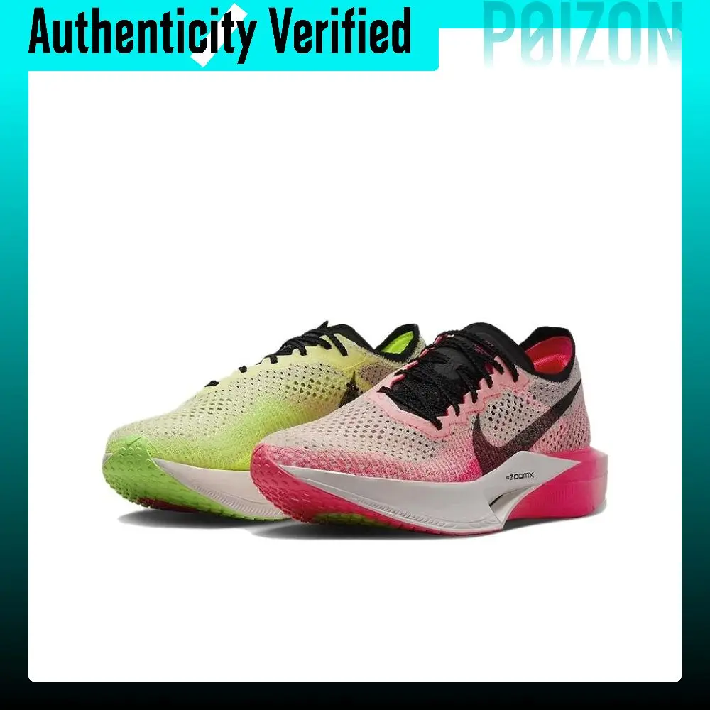 Nike ZoomX Vaporfly Next% 3 Breathable Low top Marathon Running Shoes Unisex Green Pink FQ8109-331